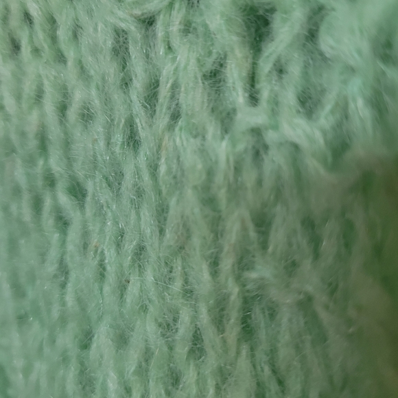 Vintage Mohair Knitwear Cozy Casual Chic style Spearmint Button up Knit cardigan - Picture 6 of 10